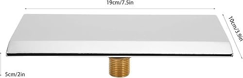 Bocca Per Vasca a Cascata, G1/2 Filettatura Esterna SPa Argento Ugello Per Uscita a Cascata a Parete Ugello Per Vasca a Cascata Uscita Acqua Doccia Per Bagno Piscina - Honorern