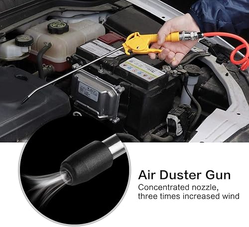 Pistola pneumatica per polvere, pistola per soffiaggio d'aria con giunto in lega di alluminio Pistola per rimozione polvere pneumatica Accessori per compressore d'aria Strumento per soffiatore con imp - Honorern