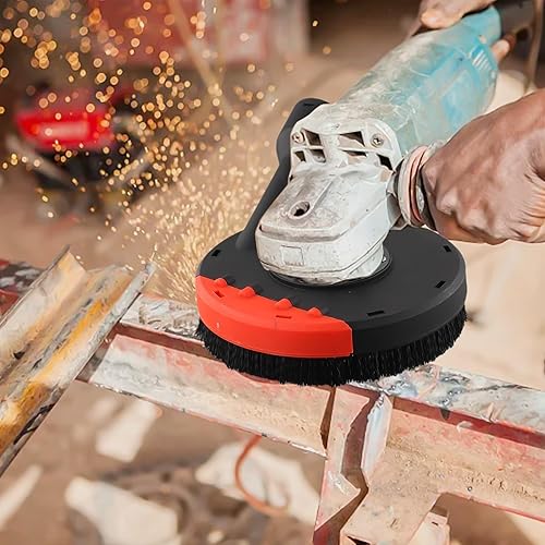 Copertura antipolvere per smerigliatrice angolare, 150 mm, in ABS, per raccolta della polvere, compatibile con smerigliatrici da 180 mm da 7 pollici, anello spazzola rimovibile, facile da - Honorern