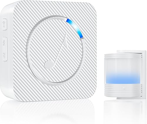 PHYSEN - Sistema di allarme wireless di sicurezza domestica, portata 150 m, 58 suonerie, 5 livelli di volume, indicatore LED (2 sensori di movimento + 2 ricevitori - Honorern