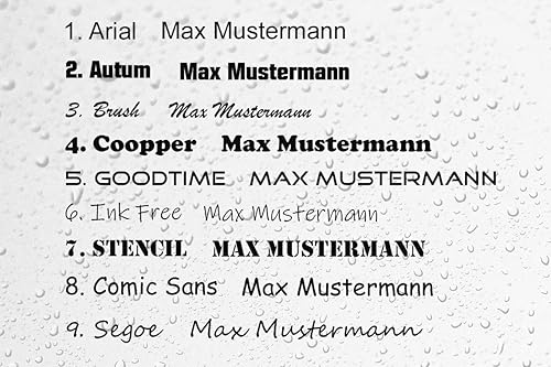 Segno della cassetta delle lettere di Gravurheim | autoadesivo - personalizzato | plastica - plastica | molti colori e dimensioni (8x3,5cm Rettangolo, Nero e oro) - Honorern