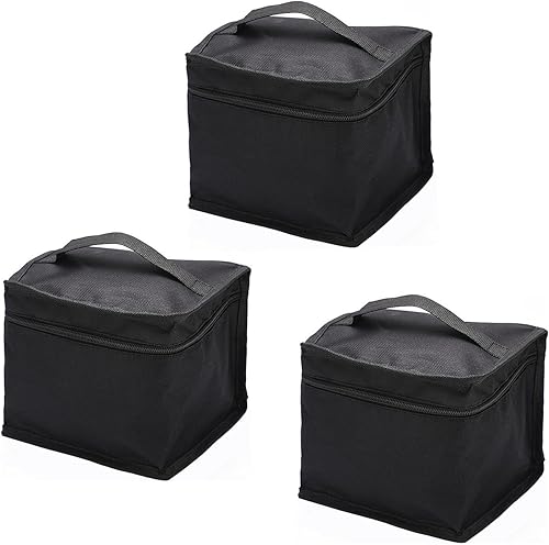 Borsa porta attrezzi nera quadrata con tasca a mano con cerniera upward impermeabile addensato panno Oxford adatto per piccoli utensili manuali, cacciaviti chiavi inglesi,piccoli strumenti - Honorern