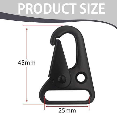 5 Pezzi portachiavi a moschettone, in metallo, con doppio moschettone rimovibile, Moschettone Tattico per Alpinismo, Campeggio, Escursionismo, Caccia, attività All'Aperto - Honorern