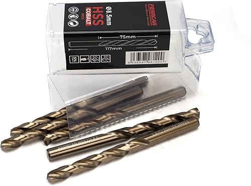 Punte per metallo HSS DIN338 M35 cobalto da 7-13 mm (confezione da 5 unità) (13mm) - Honorern