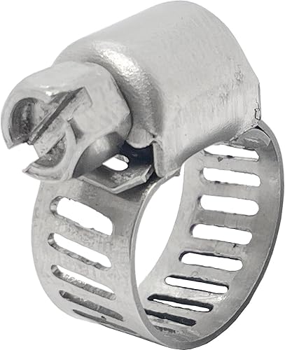 5x 8-12mm fascetta stringitubo in acciaio inox V2A 201 I regolabile per avvitamento I per tubi flessibili lavatrice auto casa giardino - Honorern
