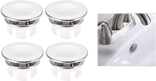 10 pezzi anelli di troppopieno per lavello, foro per lavabo da cucina decorativo, coperchio per tappo di scarico adatto per foro rotondo da 22 mm-24 mm (argento, anello a doppio strato) - Honorern