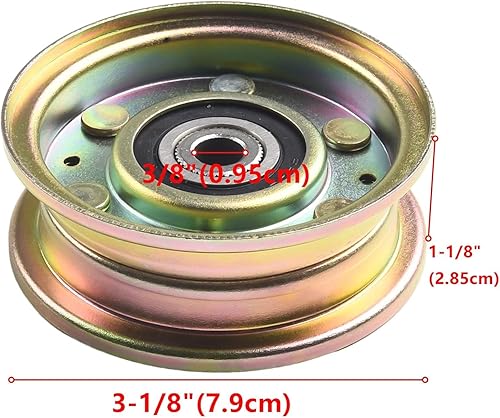 756-04224 Puleggia folle piatta, ricambio per tosaerba puleggia per trattori esterni 756-0981A puleggia folle in metallo diametro 3 1/8' - Honorern