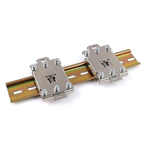 2 Staffe per Guida DIN, AMONENZ 20 cm Guida DIN in Acciaio con Viti, Staffa di Montaggio Guida DIN Darra, 6 Fori per Viti, Facile da Installare, Ampiamente Utilizzata Nell'Installazione di Circuiti - Honorern