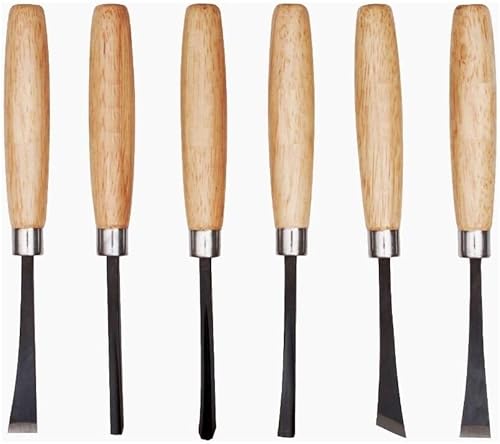 Set 6 sgorbie scalpelli per legno scalpello intaglio utensili - Honorern