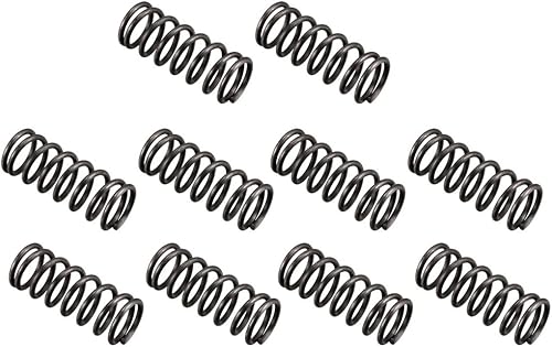 1.2mm Filo Dia 10mm OD 25mm Libero Lunghezza Compressione Molla, 10pz Molla Acciaio Estensione Molla, Nero - Honorern