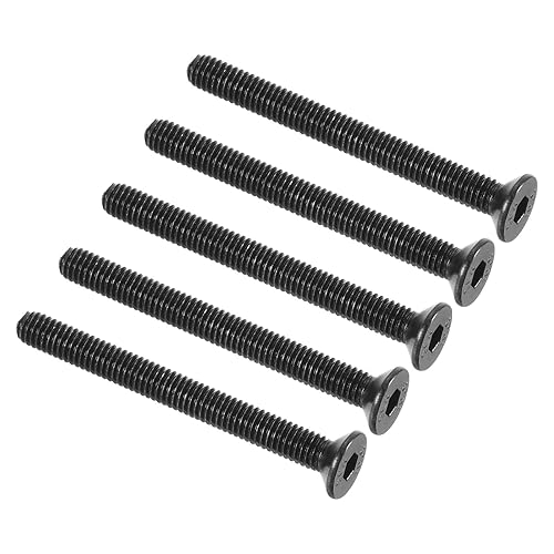 M3 x 30mm Esagonale Incassato Piatto Testa Svasata Viti x 50pz 10.9 Carbonio Acciaio Presa Testa Cappuccio Viti Bulloni per Macchine e Mobili, [Nero] - Honorern