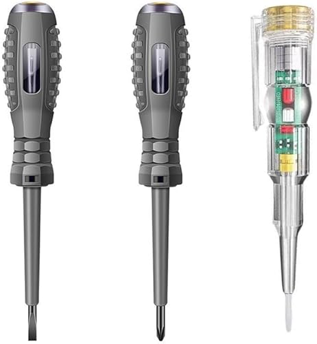 3 modelli, cacciavite a penna a prova di induzione, penna elettrica a doppia luce colore, penna elettrica tester di tensione, circuito scanalato avvitatore a percussione - Honorern