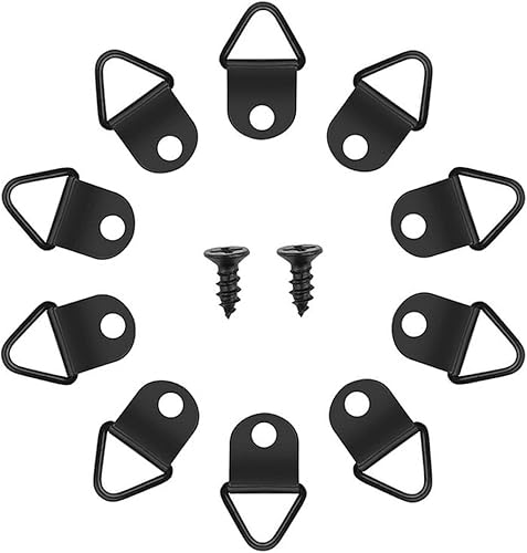 50 pezzi Attaccaglie Snodate Ganci per Quadri e Cornici Triangolo Anello Gancio Appendi Quadri da Parete per Specchi ed Orologi - Honorern