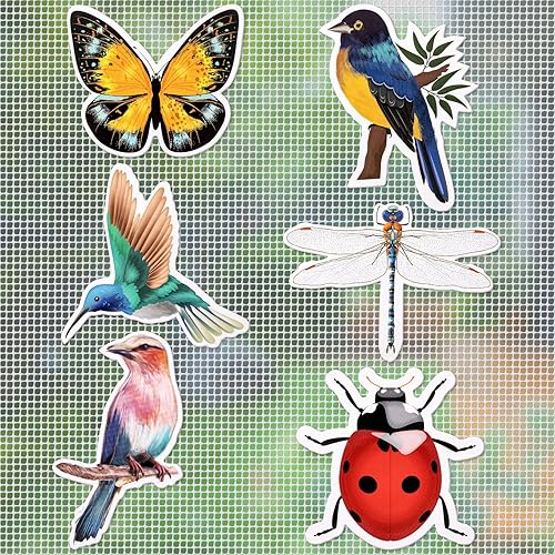 6 Pezzi Adesivo Magnetico Decorativo Magneti per Zanzariera Magneti Flessibili Decorativi Farfalle Magnetiche Doppia Faccia Calamita Colibrì Libellula Magneti Porte a Schermo Screen Door Decals - Honorern