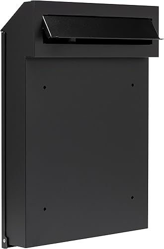 Cassetta delle lettere per recinzione, formato C4, recinzione posteriore a doppia asta (grigio antracite opaco RAL 7016) - Honorern
