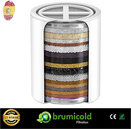 Pack 3 Filtro Doccia di Ricambio Cartuccia 12 Fasi, elimina Cloro, Calce e Metalli Pesanti, Compatibile con filtri da 6,8,10 Fasi - Honorern