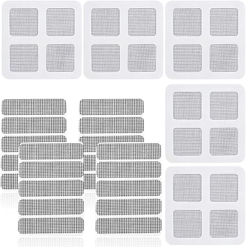 40 Pcs Nastro Ripara Zanzariere Fibra Di Vetro Forte Adesivo Patch Riparazione Finestre Zanzariere Porte - Honorern