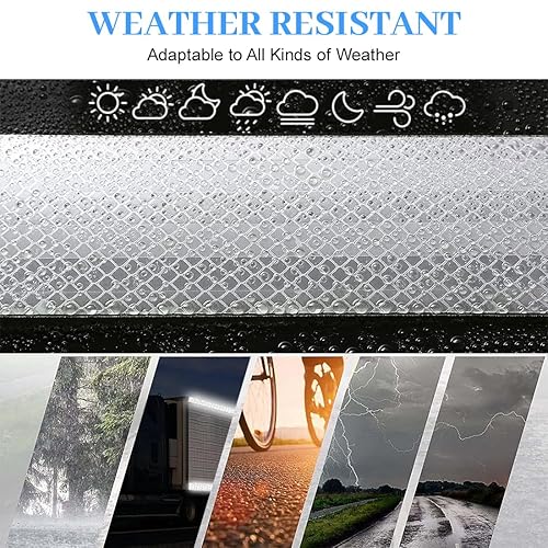 XIZAO Nastro riflettente per esterni, nastro riflettente impermeabile, nastro riflettente per la sicurezza notturna, autoadesivo, ad alta visibilità, 5 cm x 10 m, per abbigliamento da bicicletta e - Honorern
