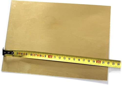 Lamiera in ottone ricotto da 220 x 160 x 0,5 mm, per lavori manuali, fai da te, decorazione, gioielli o industriali - Honorern