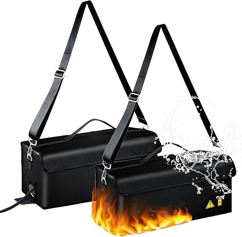 2PCS Borsa per Batteria Ebike, Borsa sicura per batterie, Borsa a Prova di Esplosione a Prova di Fuoco, ignifuga fino a 1400°C, Borsa di Protezione della batteria Ebike - Honorern