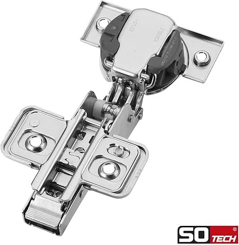 Set di 2 cerniere BLUM con battuta interna 71B3750 110° con chiusura automatica incl. piastre di montaggio con regolazione eccentrica 173H7100 - Honorern