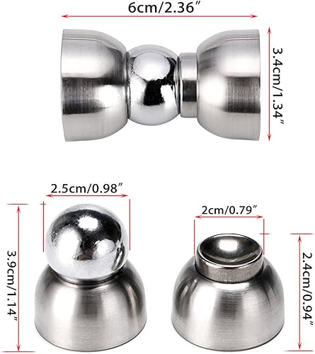 Set di 2 fermaporta magnetici in acciaio inox - Honorern