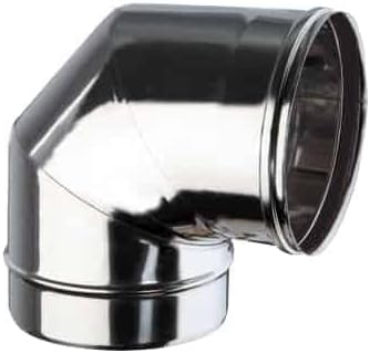 Gomito a 90° mono parete acciaio inox - Diametro: 150mm - Honorern