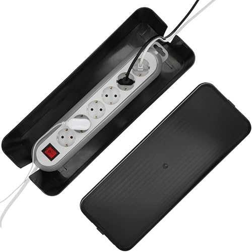 Hama Scatola per cavi Maxi (scatola per ciabatta, facile gestione dei cavi, per ufficio, scrivania, casa, stoccaggio di caricabatterie, dischi rigidi, ecc., con piedini in gomma) bianco - Honorern