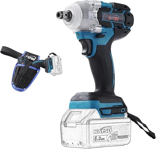 Avvitatore a Impulsi a Batteria Brushless 21V KATSU FIT-BAT, 1/2' 400Nm Avvitatori a Massa Battente, con Motore Brushless, con Custodia e 2 Adattatori, senza Batteria o Caricatore 102478 - Honorern