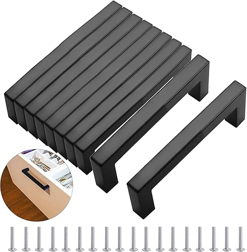 10 Pezzi Maniglie per Mobili da Cucina 192 mm, Moderni Mobili Acciaio Inox con 40 Viti, per Armadio, Cassetti, Porte, Cameretta, Armadi, a Casa e in Ufficio, Oggetto di Arredamento, ecc - Honorern
