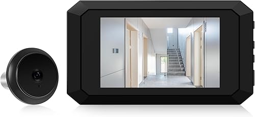 Videocitofono, 3.5 'Digital Door Peephole Camera, 2MP LCD Digital Door Spioncino Viewer, 120 gradi a colori infrarossi Camera Monitor porta 1080P, Batteria integrata 1400mAh, Tipo-C - Honorern