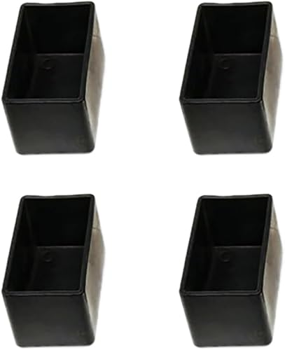 8 tappi rettangolari per gambe della sedia, tappi di protezione per gambe della sedia, pavimento antiscivolo, spessi, per la protezione di pavimenti, nero, 15 x 30 mm - Honorern