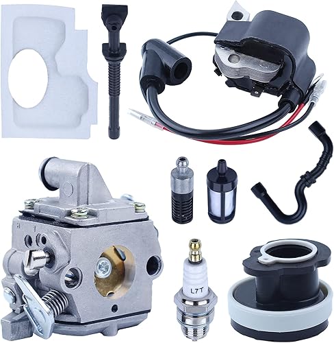 Kit carburatore per STIHL MS170 MS180 017 018 ADEFOL carburatore + bobina di accensione + filtro aria + candela + tubo carburante accessorio per motosega - Honorern