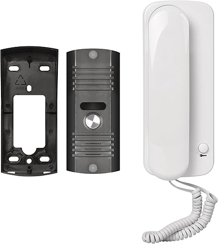 EMOS Set di citofono Audio per Montaggio a Parete, Design Elegante, Kit Audio/citofono con possibilità di apriporta, Facile da Usare - Honorern