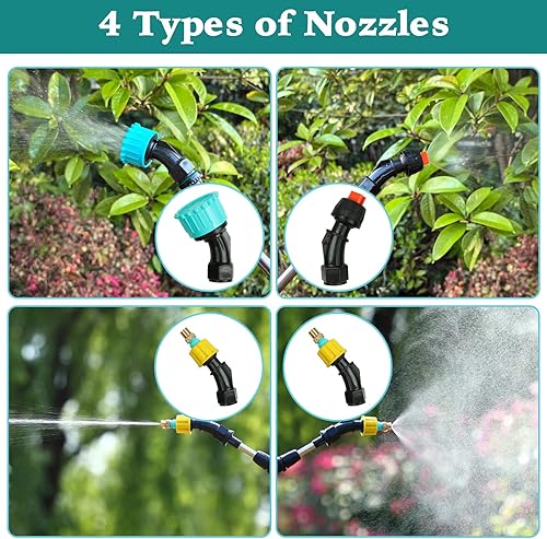 Pompa Elettrica per Piante Nebulizzatore a Batteria Spruzzatore Giardino a Spalla Ricaricabile Pompa Irroratrice a Batteria 5L Portatile (Azzurro) - Honorern