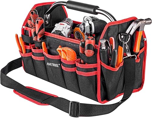 Borsa Porta Attrezzi Professionale, Borsa Attrezzi Lavoro Grande, Borse Attrezzi Impermeabili con Tracolla Regolabile e Maniglia per Trasporto, per Uso Domestico, Tecnici, Elettricisti - Honorern