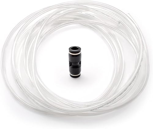 8 mm di Diametro Esterno/ 5 mm di Diametro Interno Tubo Dell'aria in PU e Connettore Pneumatico PU8, Lungo 5 m Trasparente Tubo Dell'aria in Poliuretano, per Utensili Pneumatici - Honorern
