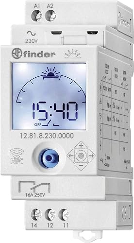 Finder Serie 12 – Interruttore orario settimanale 35 mm corrente alternata 50/60 Hz 230 V - Honorern
