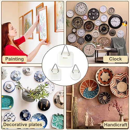 15 Pezzi Ganci per Quadri Adesivi Invisibili, Appendi Quadri Adesivi,Ganci Adesivi per Quadri, Gancetti Adesivi, Attaccaglie per Quadri per Appendere per Appendere Foto, Piatti - Honorern