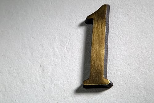 numero civico A in ottone 10 cm I numeri civici per casa e porta I numero civico 3D I targhette con numero civico in nobile ottone antico 3D design - Honorern