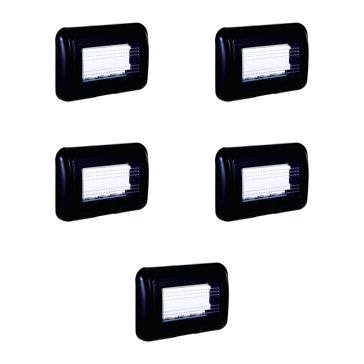 Custodia per esterno IP55 per scatola 503, Compatibile con BTicino Living, 3 moduli, bianco, copertura stagna di protezione contro acqua e polvere, con sportello trasparente, idrobox - Honorern