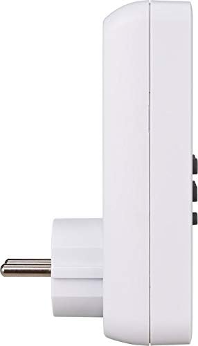 Brennenstuhl Comfort-Line - Programmatore settimanale bianco (presa programmabile digitale, timer settimanale per interni, conto alla rovescia, lettura casuale) - Honorern