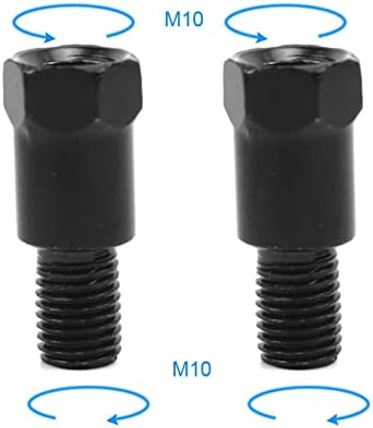 1 Paio di adattatori for specchietto retrovisore for Moto Argento Nero M10 10MM in Senso orario antiorario Vite di Cambio Filettatura Destra Sinistra (Color : M10-M10 (RL-RL)) - Honorern