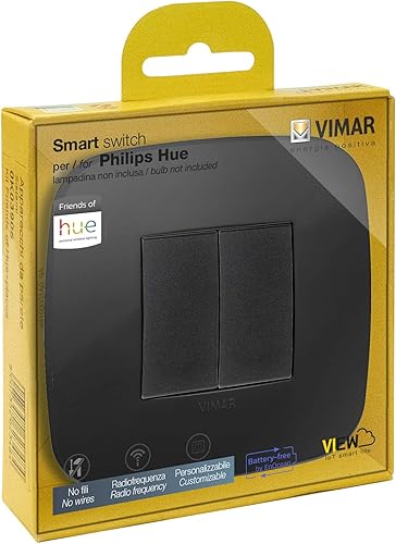 Vimar 0K03906.08 Kit Interruttore senza Fili in Radiofrequenza, Nero - Honorern