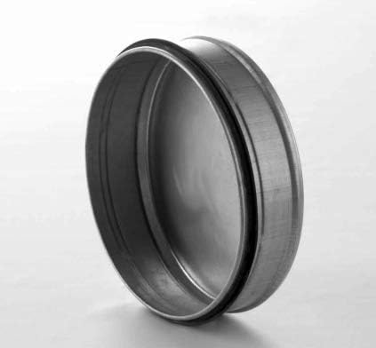 Tappo maschio in Lamiera Acciaio zincata con Guarnizione di tenuta - adatto a Tubo di Aspirazione, Ventilazione femmina e Cappe da Cucina - diam 315mm - Honorern