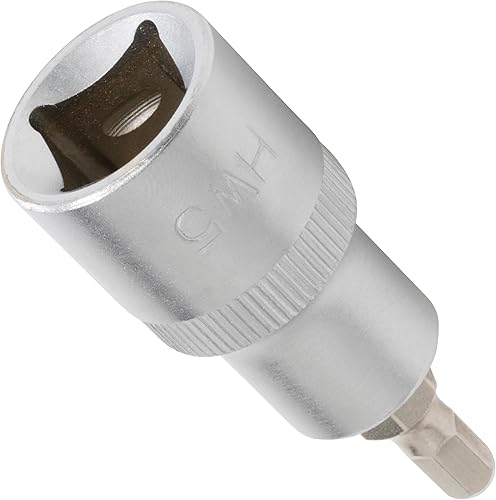 C71026 - Bussola per cacciavite esagonale lunga 1/2'' monoblocco 8mm x 100mm a 6 lati - DIN 3120 - punta per chiave a cricchetto manuale - in acciaio CR-V 6150 AISI S2 HRC 58-62 - Honorern