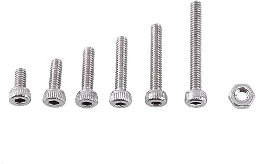 Set di combinazione bullone parti di fissaggio bulloni e dado a esagono incassato da 250 pezzi M2 vite a esagono incassato in acciaio inossidabile A2(A) - Honorern