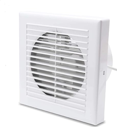 Ventilatore Aspiratore d'aria silenzioso da 100 mm con sensore di umidità, per bagno, WC, cucina, bianco - Honorern