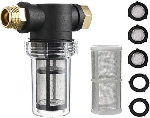 Filtro per tubo da giardino, prefiltro per pompe da giardino e impianti idraulici domestici, filtro per tubazioni da 3/4', prefiltro per acqua per irrigazione giardino, laghetto da giardino, piscina - Honorern