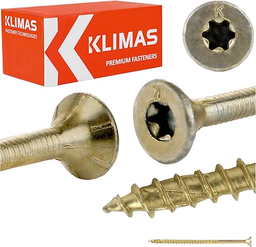 TORX - Viti per truciolare zincate con filettatura parziale, Ø 5 x 100 mm, confezione da 200 - Honorern